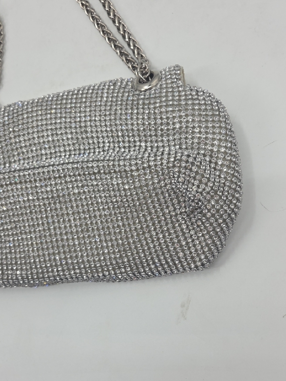 Silver Crystal Chain Shoulder Bag Or Cross Body Bag - Picture 15 of 16